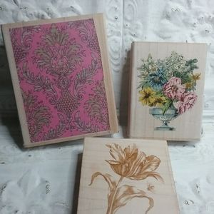 Anna Griffin Vintage Floral Rubber Stamps